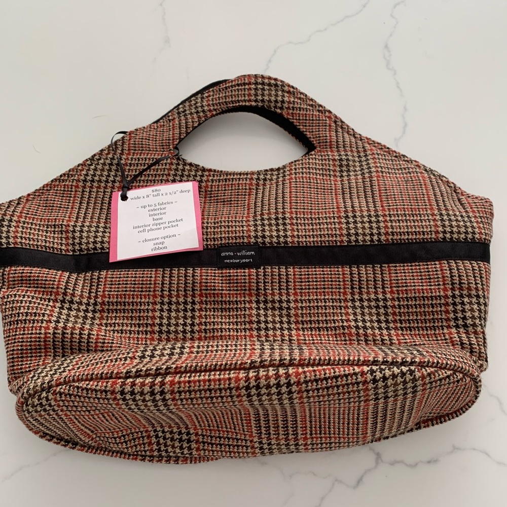 Anna William Newburyport “Nantucket” Custom Fabric Bag NWT